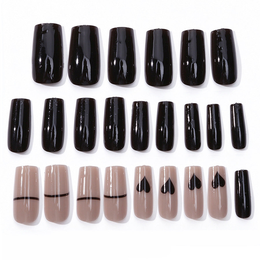 Elegantes Glänzendes Press-On Nagelset Brehn