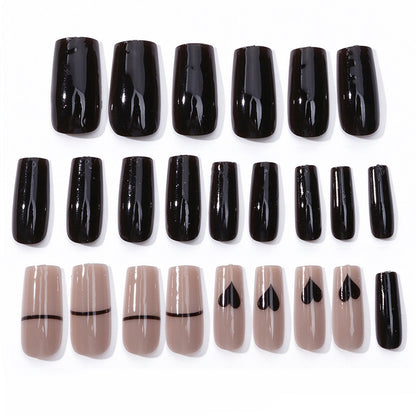 Elegantes Glänzendes Press-On Nagelset Brehn