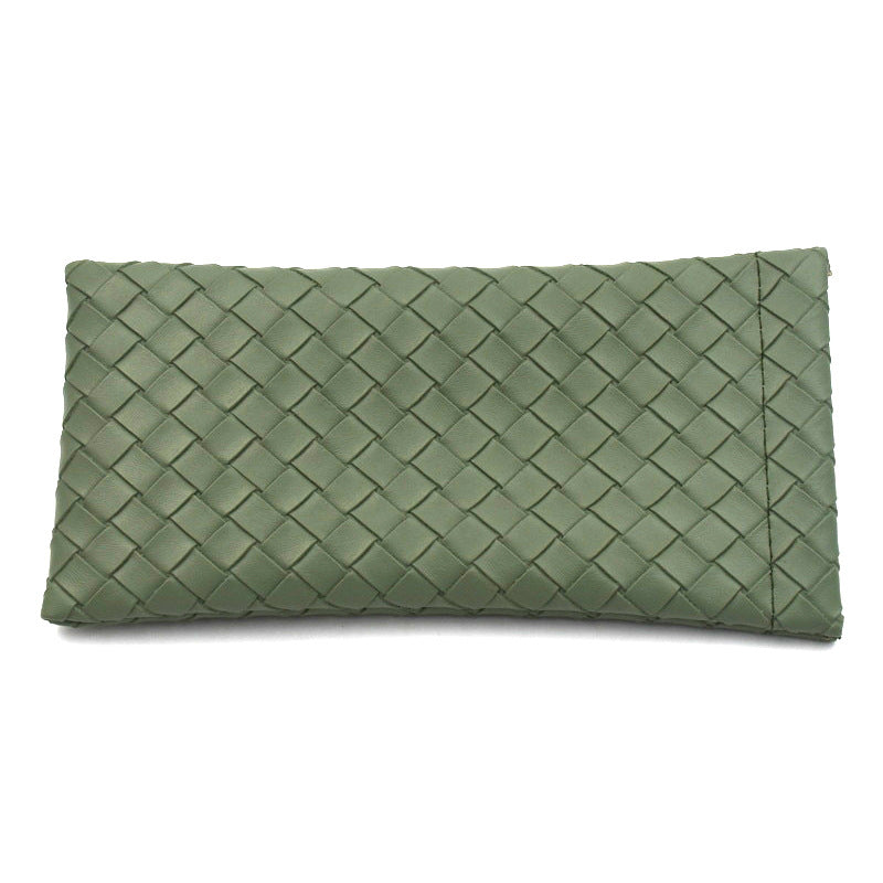 Woven Leather Clutch Wallet Brehn