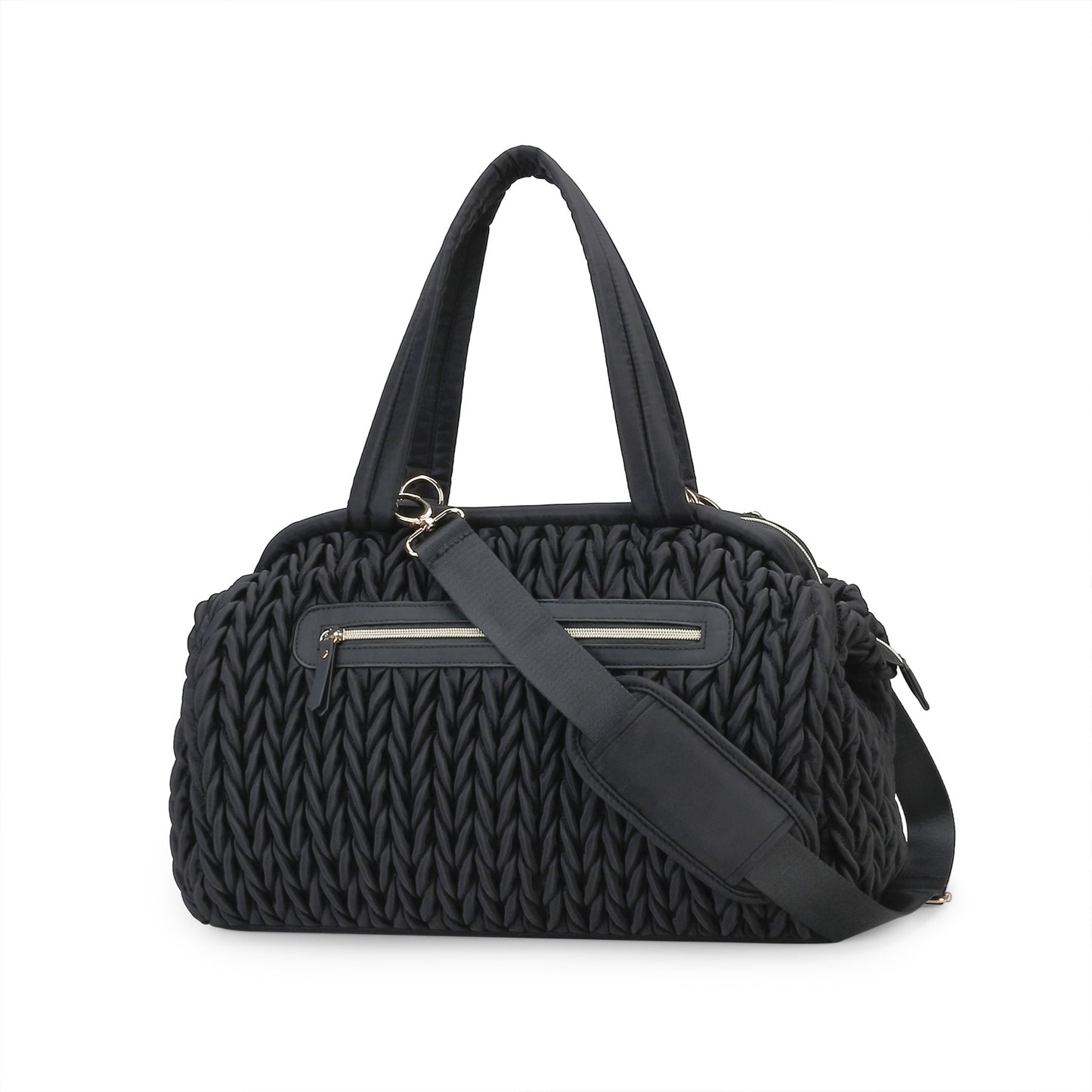 Modische Wickeltasche mit Eleganter Flechtoptik Brehn