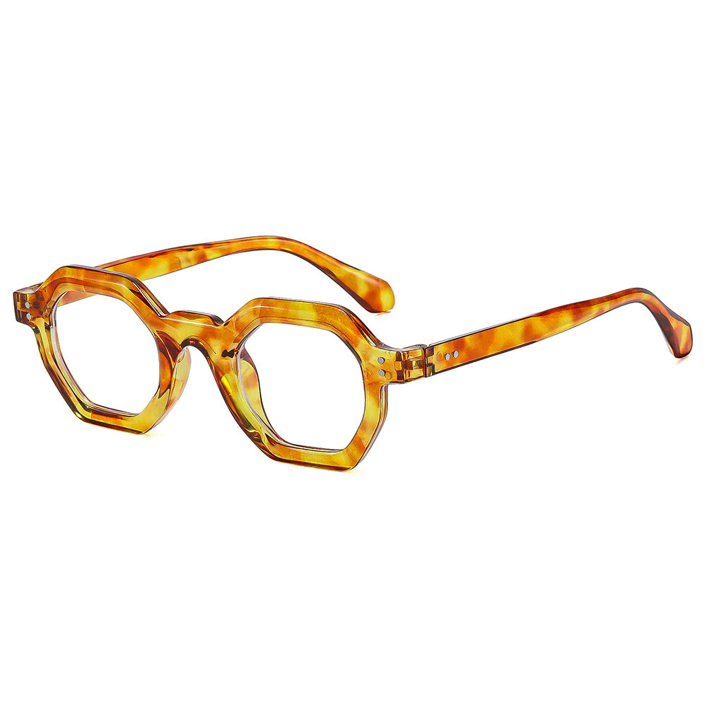 Damen oktagonale Sonnenbrille mit modischem Muster und UV-Schutz Brehn