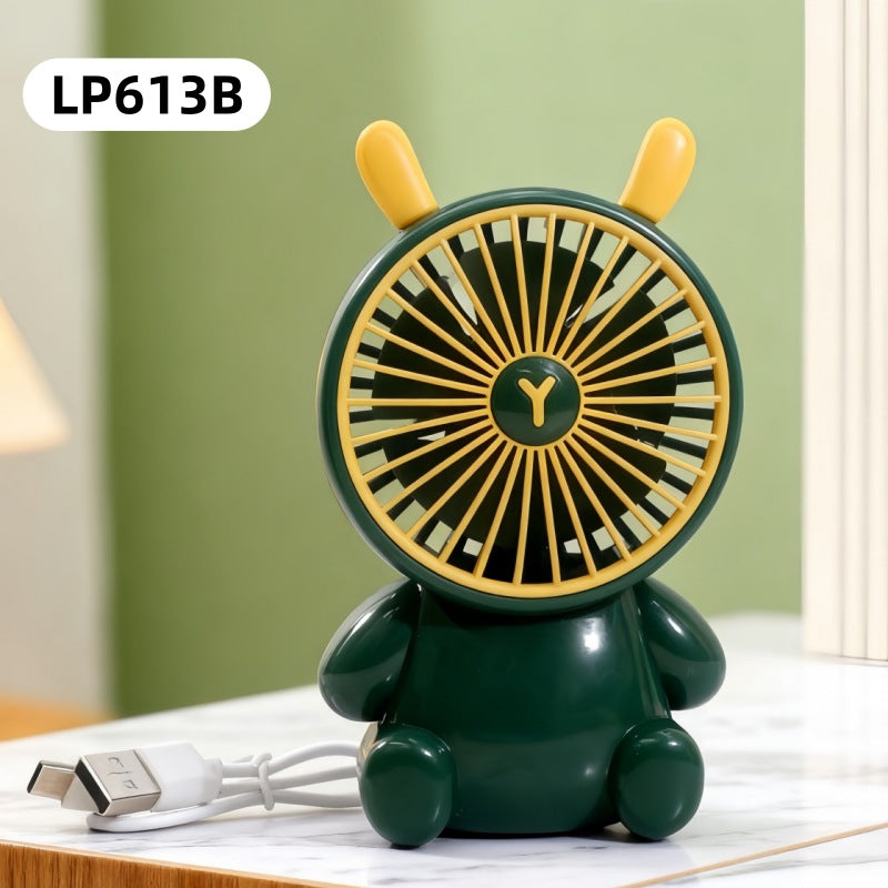 Damen Tragbarer USB Handventilator mit süßem Bärenmotiv Brehn