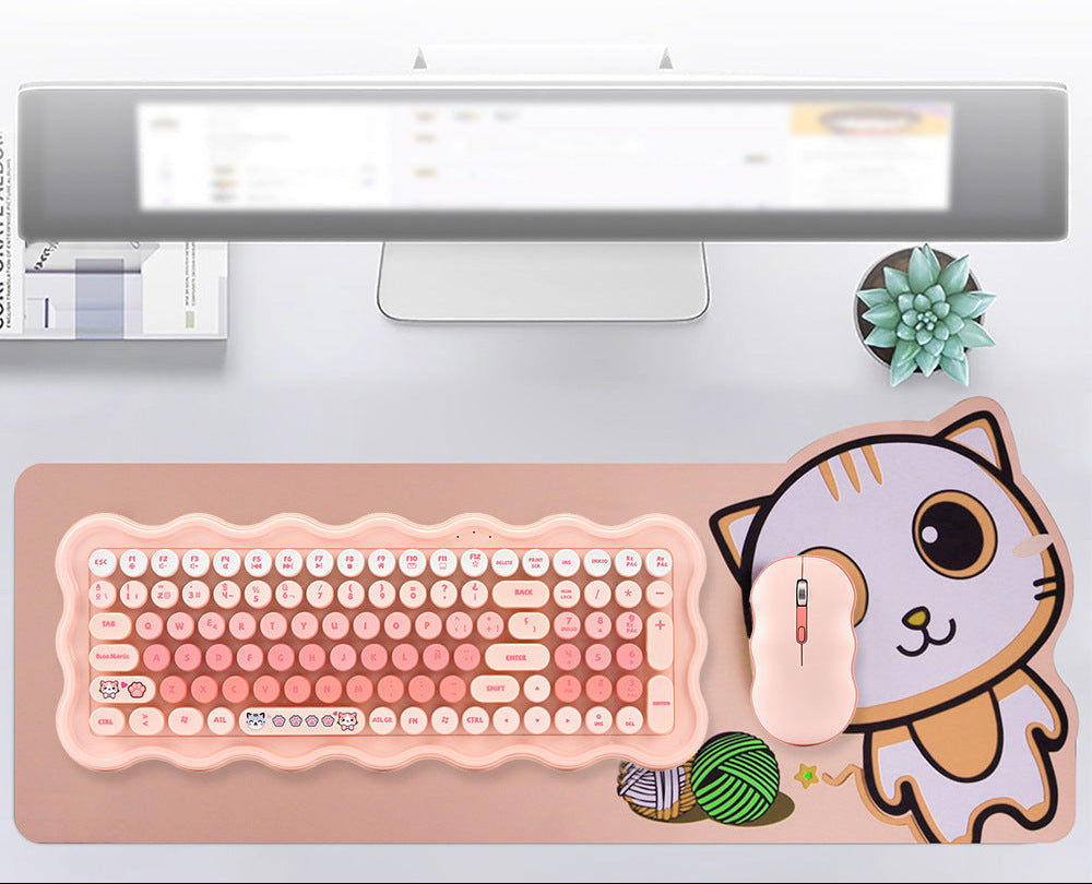 Süßes ästhetisches kabelloses Tastatur- und Maus-Set Brehn