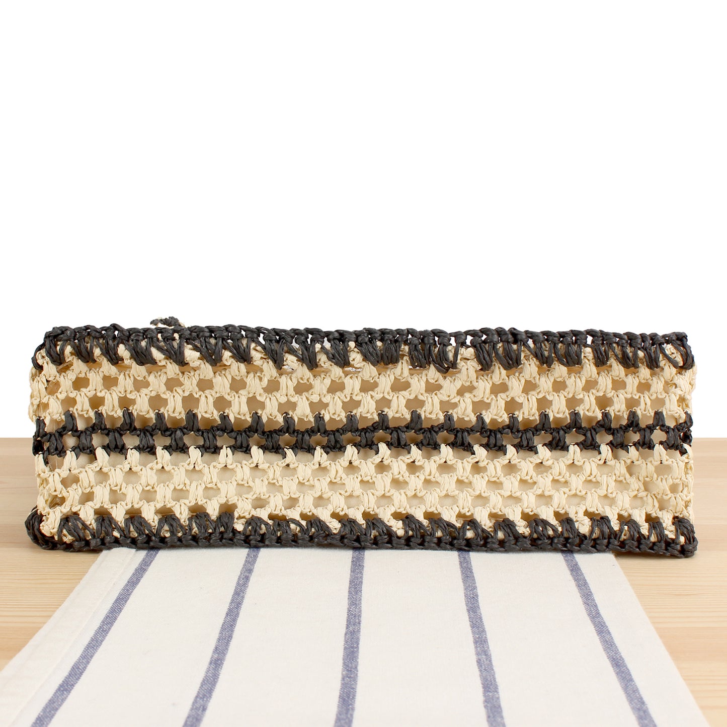 Handtasche mit Langlebigem Geflochtenem Design und Eleganten Ledergriffen Brehn