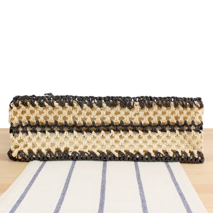 Handtasche mit Langlebigem Geflochtenem Design und Eleganten Ledergriffen Brehn