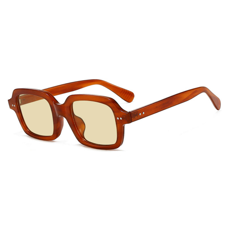 Damen moderne quadratische Sonnenbrille mit breitem Rahmen und elegantem Design Brehn