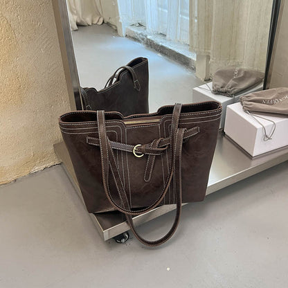 Stylische Leder Tote Bag