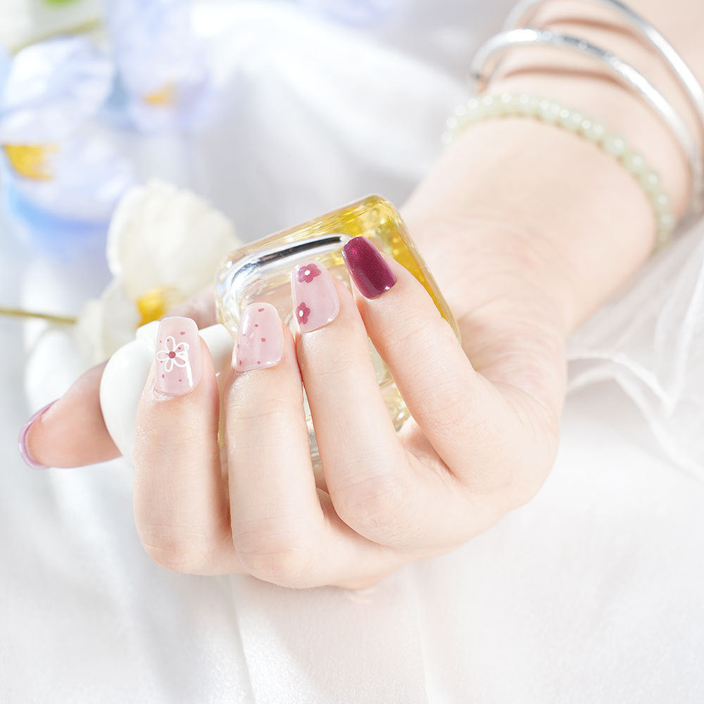 Dekoratives Floral Press-On Nagelset Brehn 1788157440