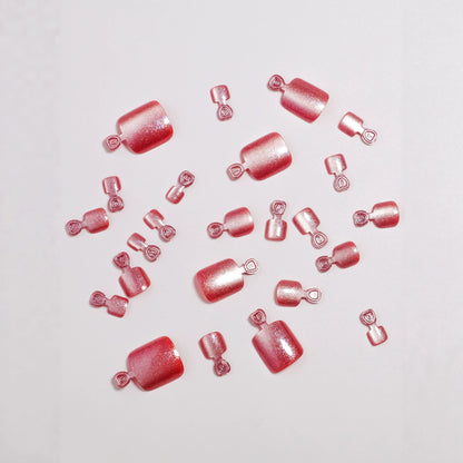 Dekorativer Glitter Press-On Nagelset Brehn