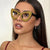 Damen Glamouröse Cat-Eye Sonnenbrille mit Strassverzierung Brehn