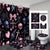 Künstlerisches Skull- und Blumenmotiv Badezimmer-Set Brehn
