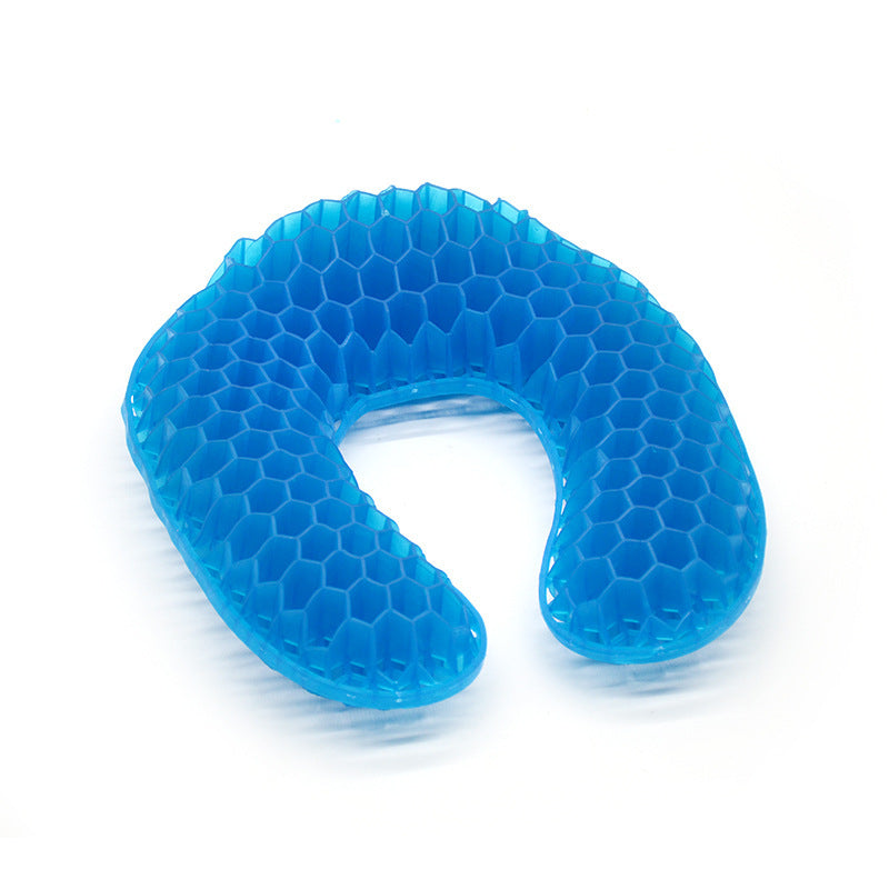 Unisex nan ergonomisches U-förmiges Gel-Nackenkissen mit Wabenstruktur Brehn