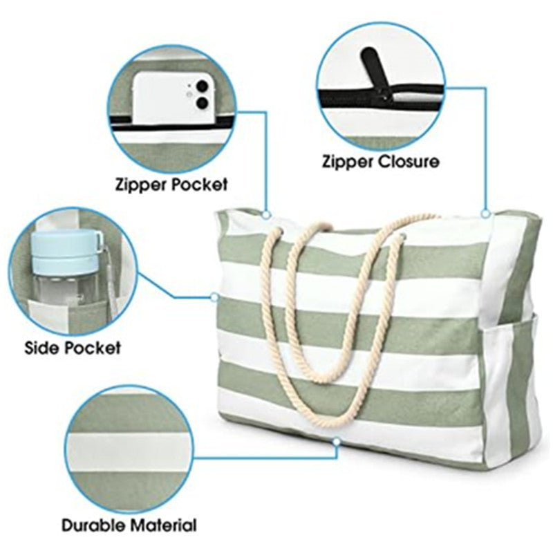Strandtasche mit Praktischem Außentasche Brehn