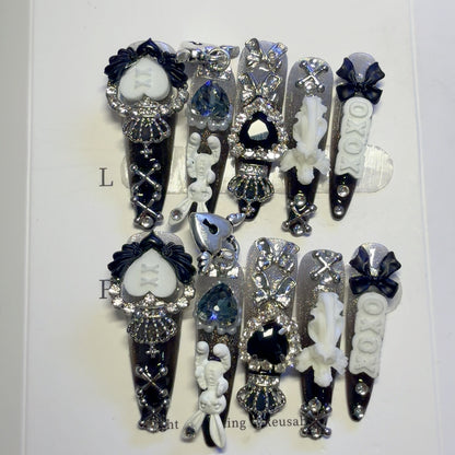 Dekorative 3D Nagelkunst Clips