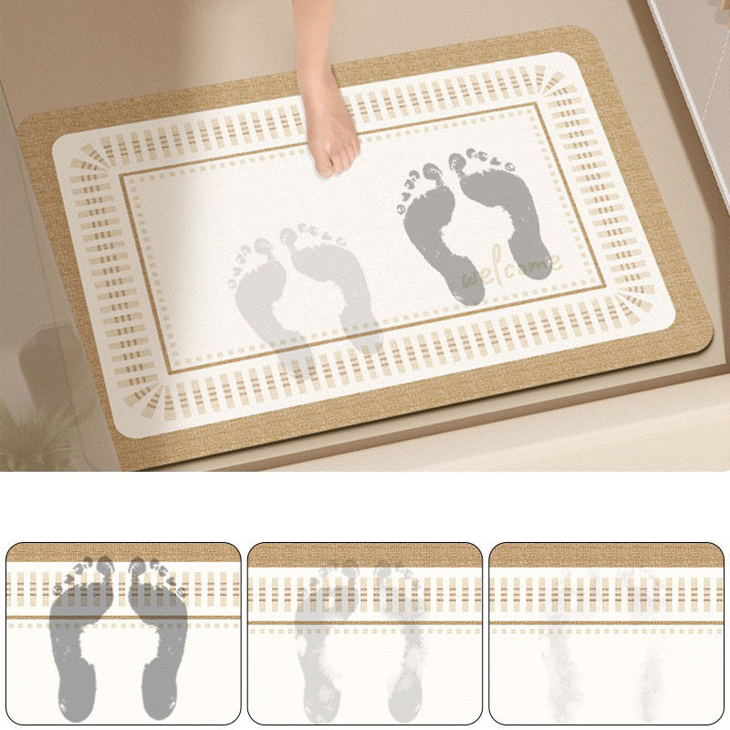 Rectangular Low-Pile Absorbent Anti-Slip Welcome Entrance Doormat