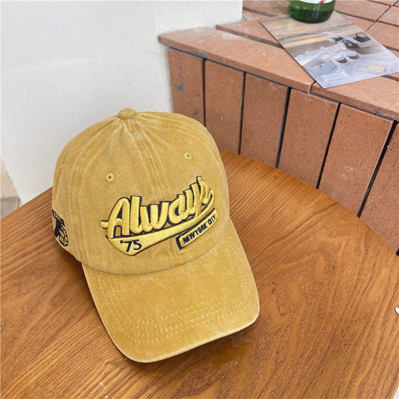Herren Vintage-inspirierte abgenutzte Baumwoll-Baseballmütze Brehn