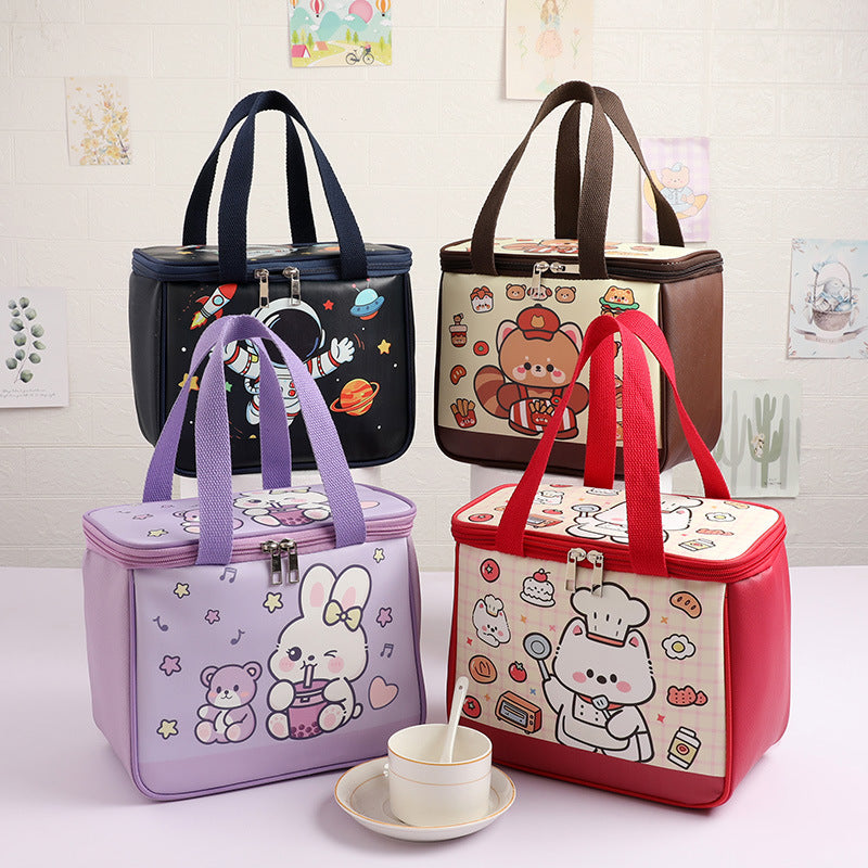 Isolierter Cartoon Lunch Tote Brehn