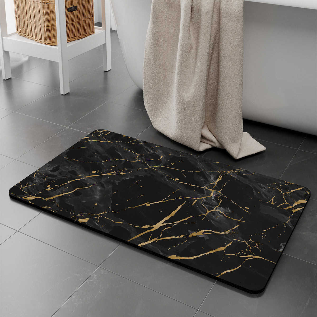 Elegante Marmor Design Badematte