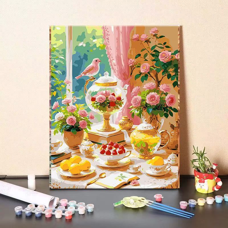 DIY Floral Still Life Malen nach Zahlen Set Brehn