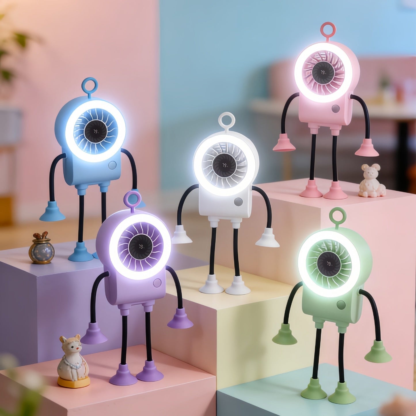 Frauen Multifunktions-Tischventilator mit integrierter LED-Beleuchtung Brehn