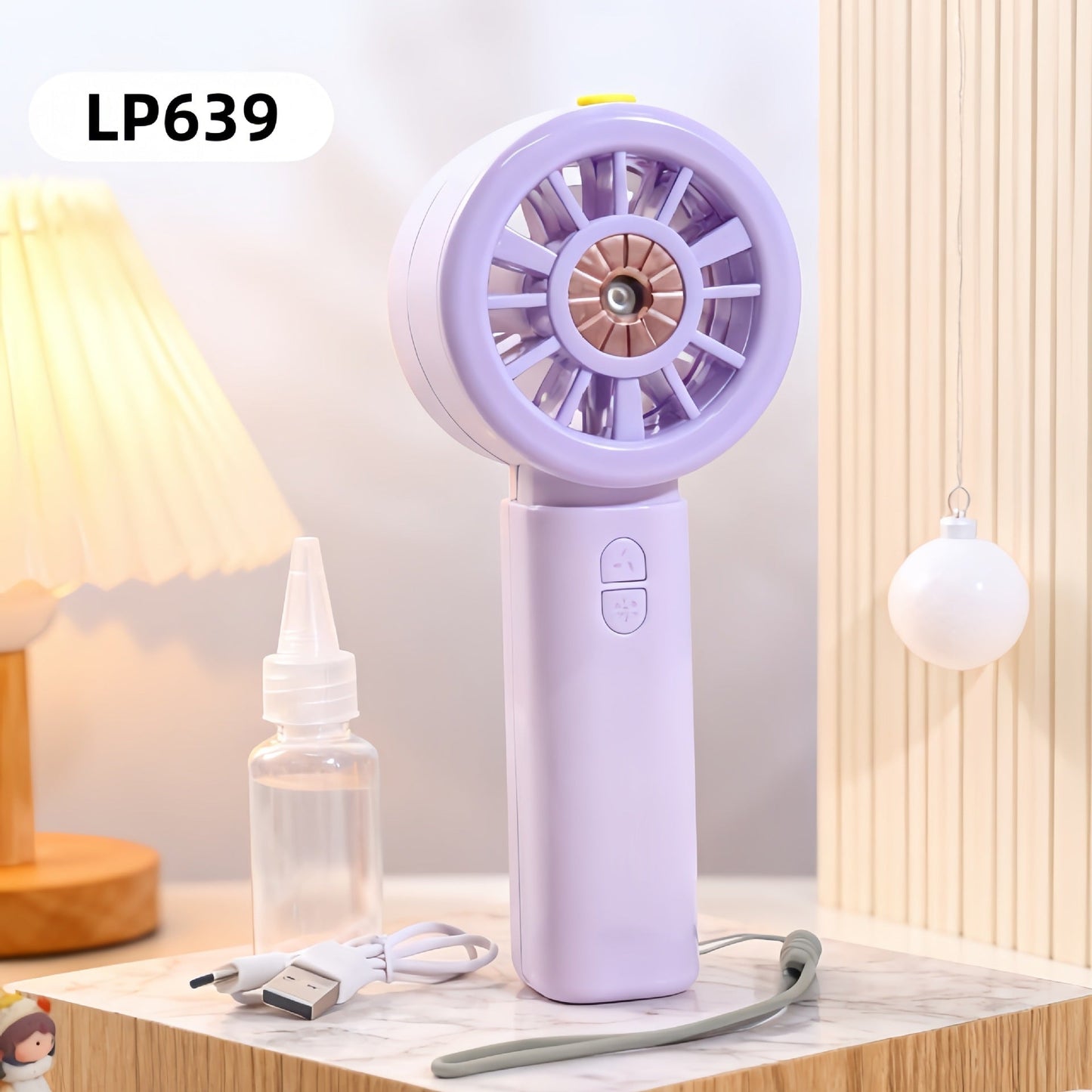 Frauen Tragbarer Mini Nebelventilator mit USB-Anschluss Brehn