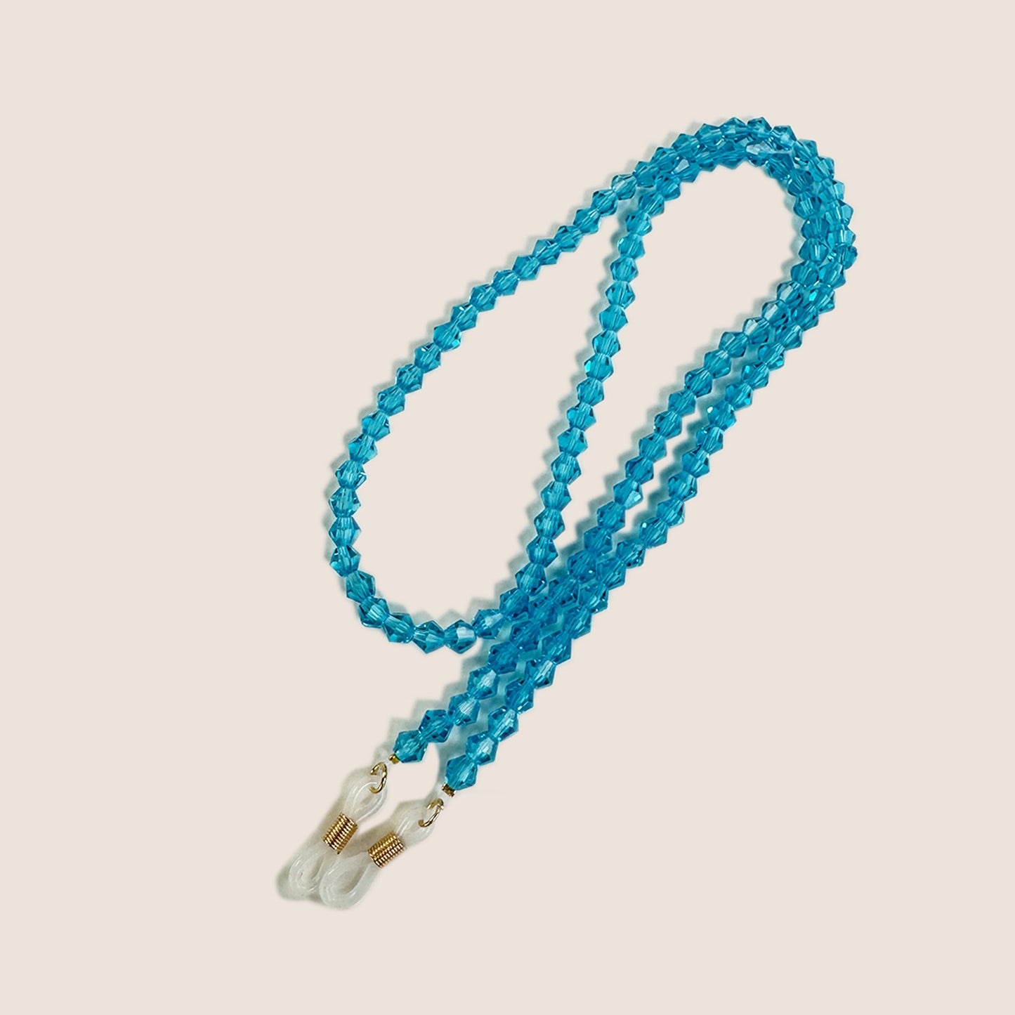 Perlenbrille Kette mit klaren Spitzen Brehn