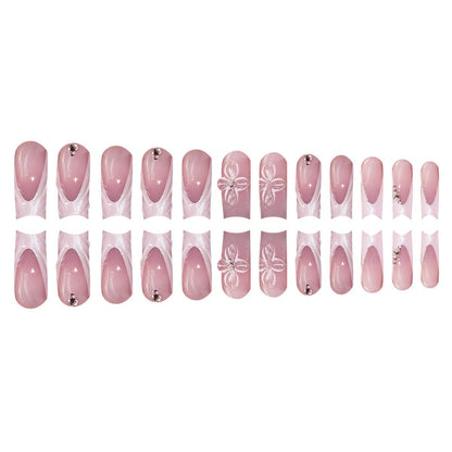 Elegante Blumen Press-On Nagelkunst Brehn