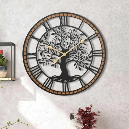 Dekorative Wanduhr mit Baum-Motiv Brehn