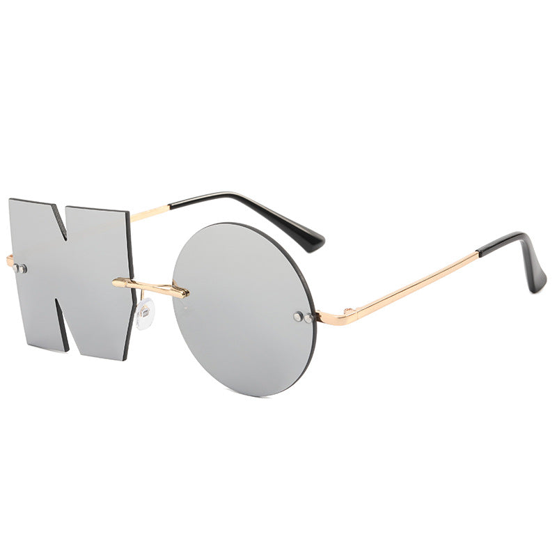 Damen außergewöhnliche geometrische Sonnenbrille mit markantem Design Brehn
