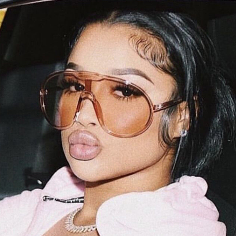 Damen futuristische transparente Sonnenbrille mit eleganter Form Brehn
