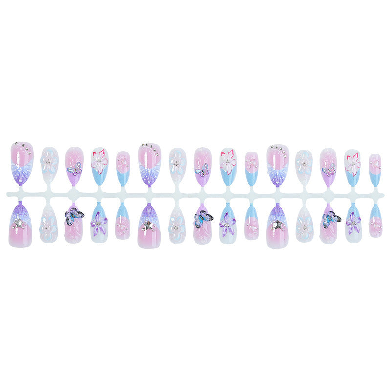 Kreatives Kunstnagelset mit floralen und Schmetterlingsmotiven Brehn
