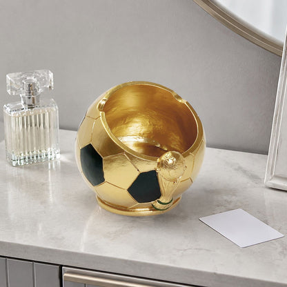 Dekofigur Fußball mit glänzender Oberfläche Brehn