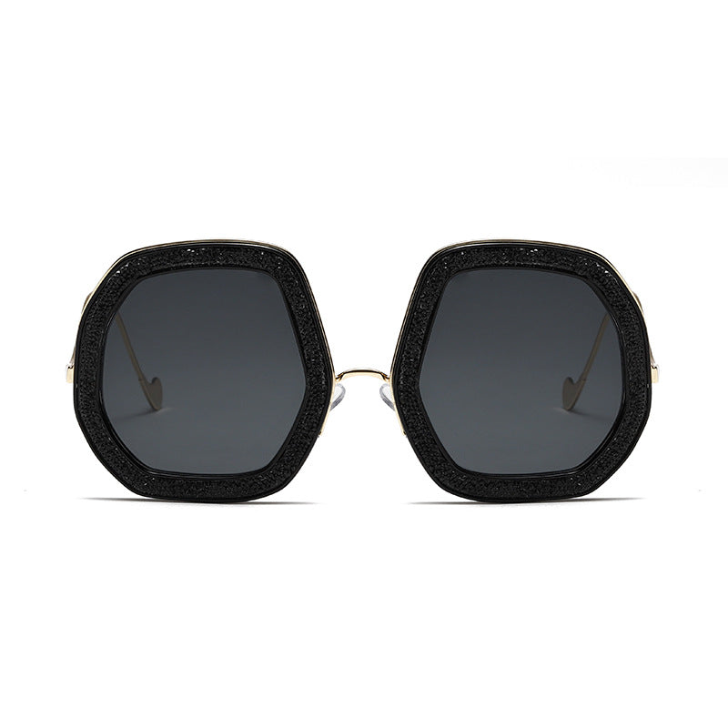 Damen geometrische Sonnenbrille mit luxuriösem Rahmen Brehn