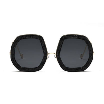 Damen geometrische Sonnenbrille mit luxuriösem Rahmen Brehn
