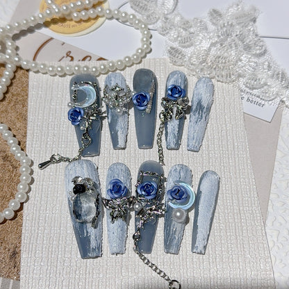 Elegantes dekoratives Press-On-Nagelkunstset
