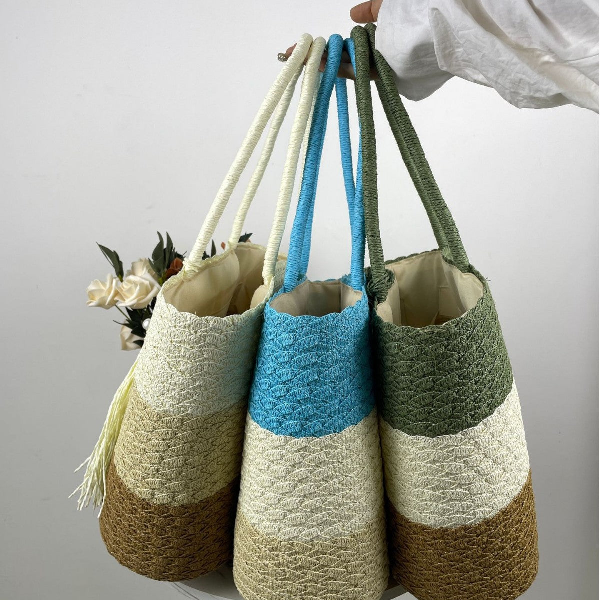 Trendige Geflochtene Strandtasche Brehn