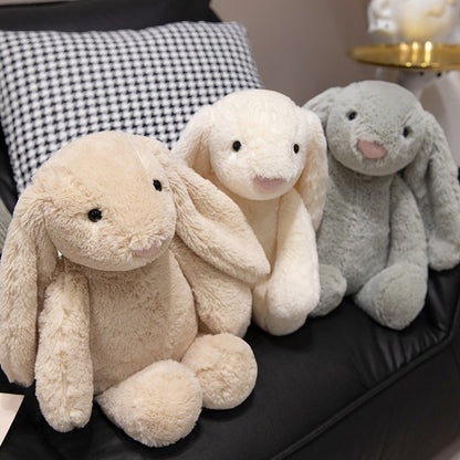 Plüsch-Langohren-Sitzender Hase Kuschelpuppe mit ultra-weichem Kunstfell und gestickten Details Brehn