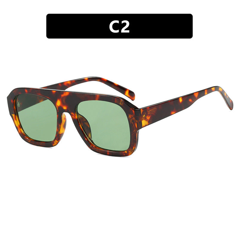 Damen oversized Sonnenbrille mit markantem Rechteckrahmen Brehn