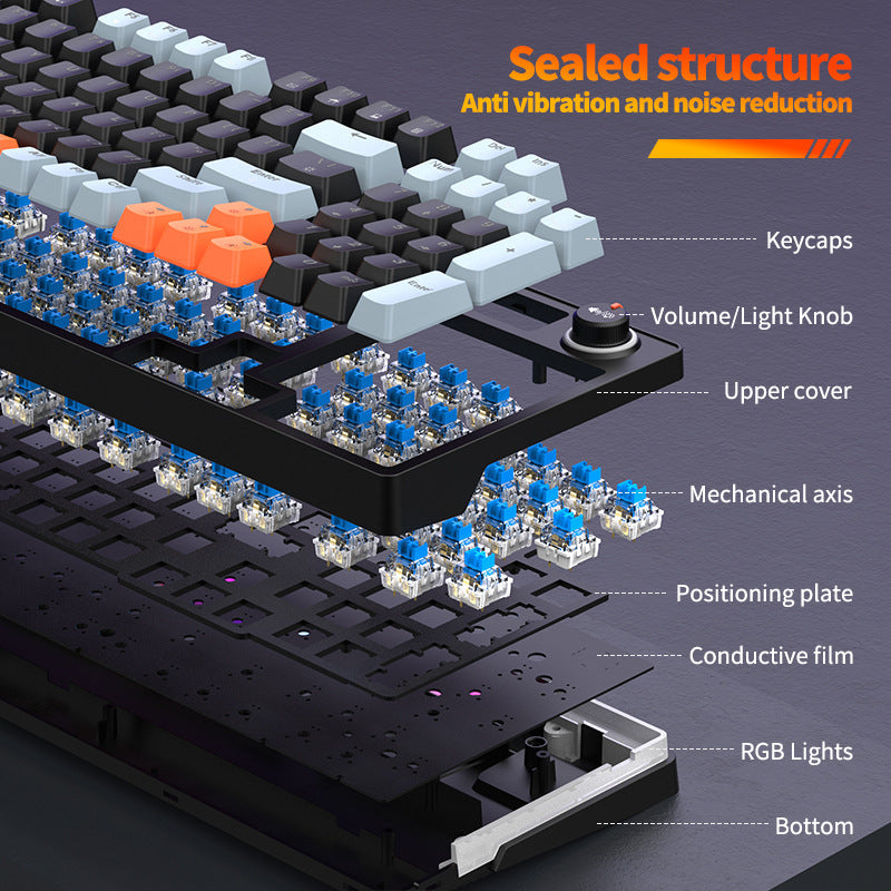 Hintergrundbeleuchtete mechanische Gaming-Tastatur Brehn