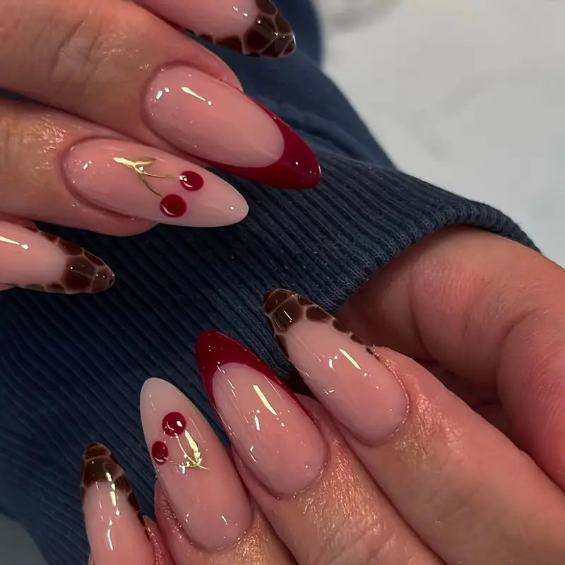 Künstlerisches, dessertinspiriertes Acryl-Nagel-Set Brehn