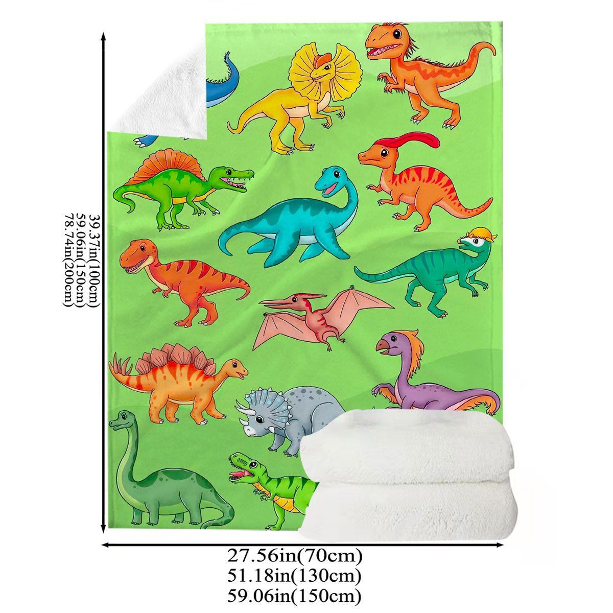 Dinosaur-Themen Plüsch-Wurfdecke