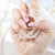 Dekorative 3D Herz und Leopardenmuster Press-On Nagelset Brehn
