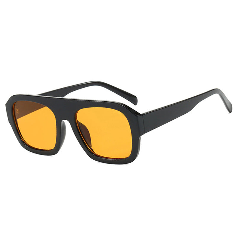 Damen modische Sonnenbrille mit robustem Rahmen und breiten Gläsern Brehn