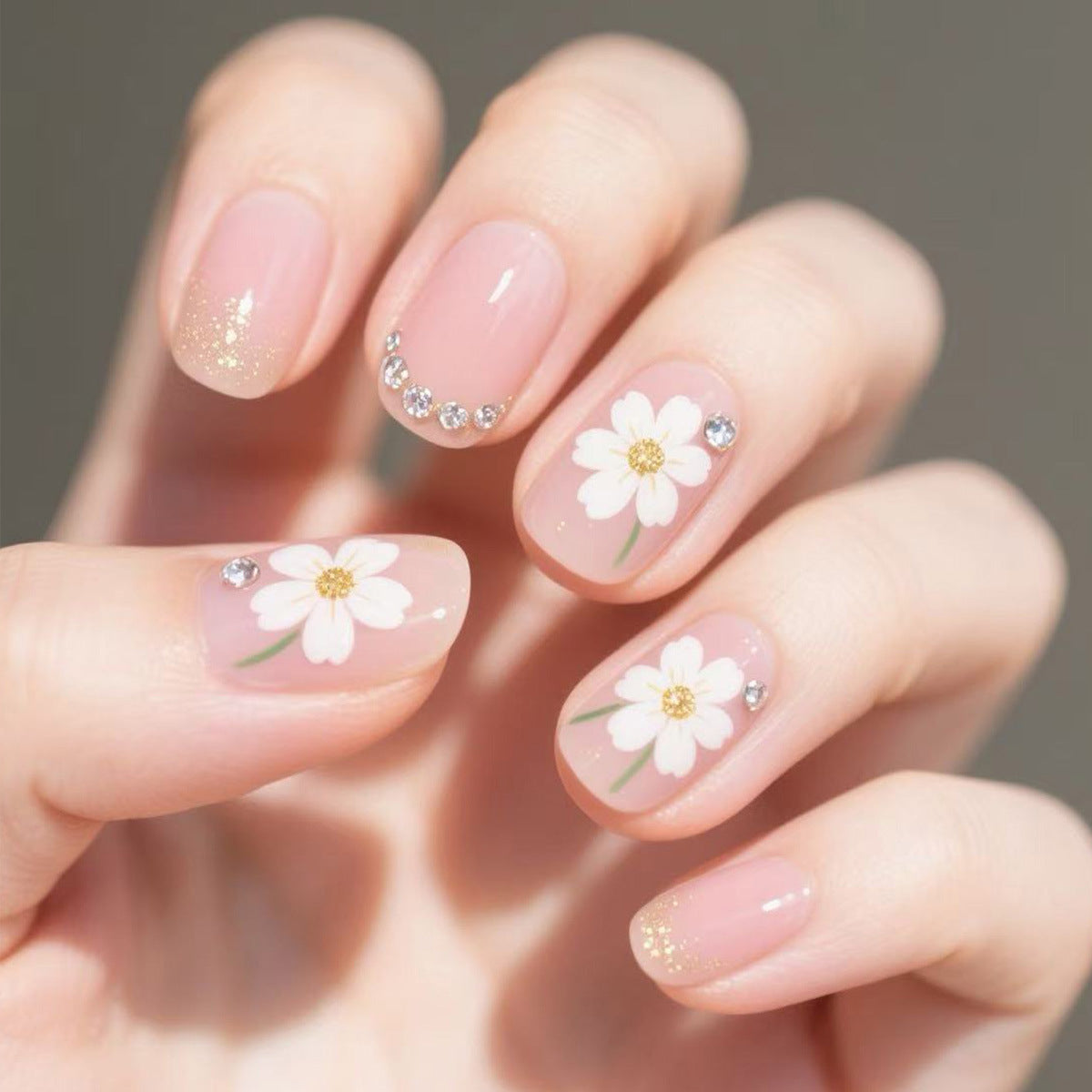 Blumenmuster Press-On Nagelkunst Tipps Brehn