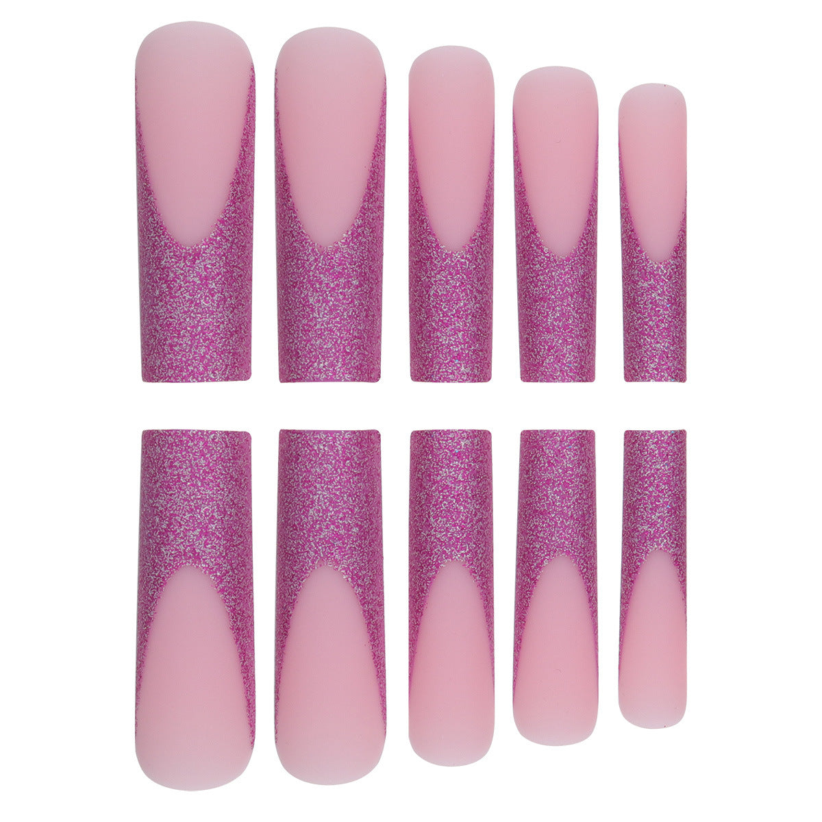 Glamouröse Glitter-Akzent Stiletto Press-On Nägel Brehn