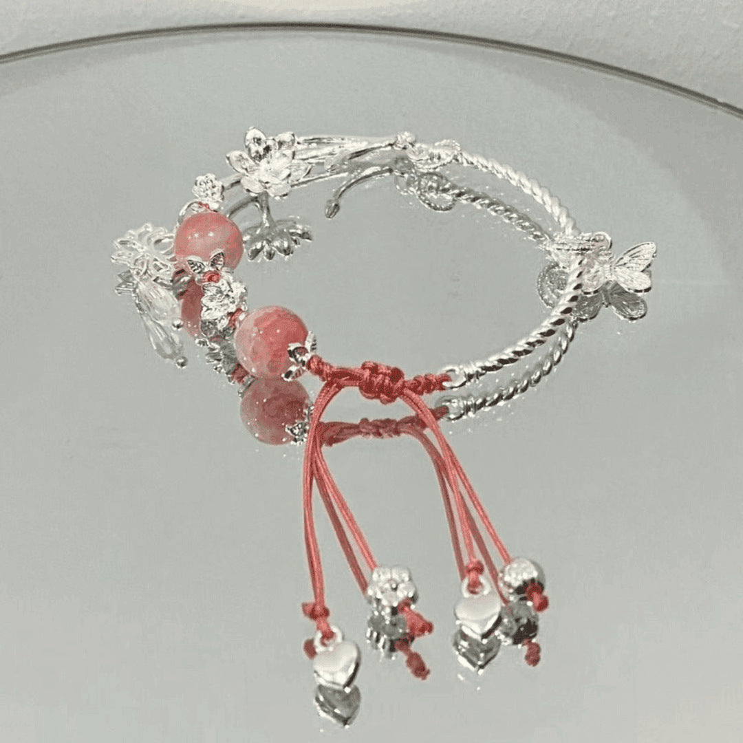 Verstellbares Edelstein Charm Armband Brehn