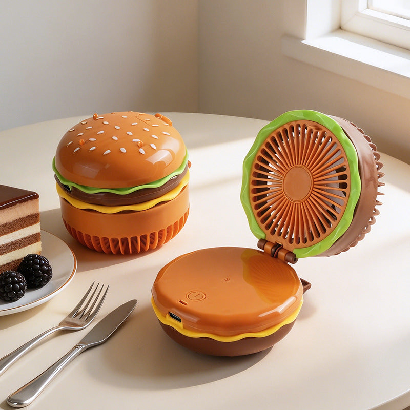 Damen kreativer Mini-Ventilator im Hamburger-Stil Brehn