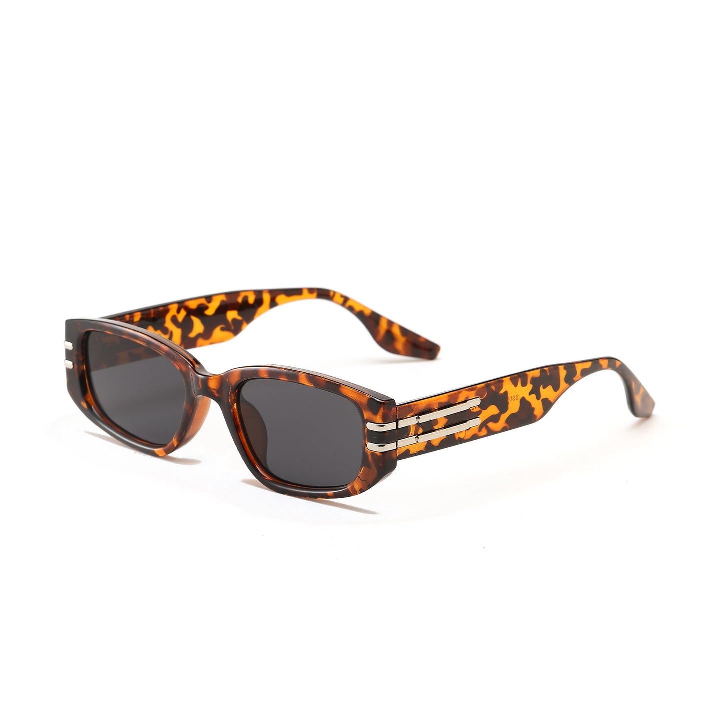 Damen modische rechteckige Sonnenbrille mit eleganten Metallakzenten Brehn