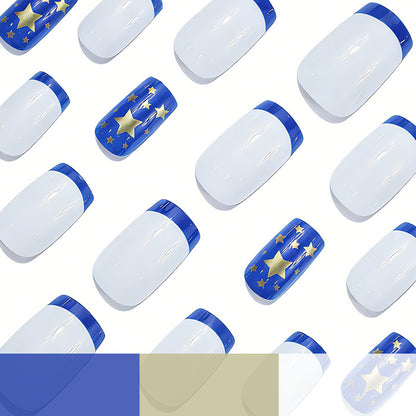 Stern-verzierte Acryl-Nagelerweiterungen Brehn
