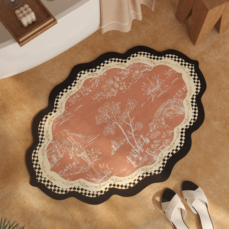 Elegante Vintage Blumenmuster Bereichsmatte